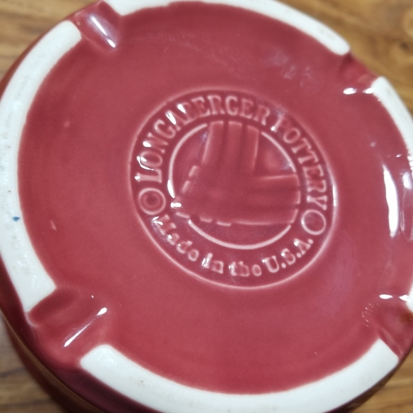 Longaberger Pottery Woven Traditions Mini Salt Crock Paprika - Picture 2 of 6